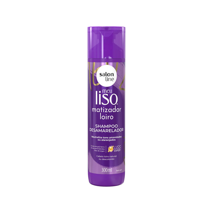 Salon Line Meu Liso Blonde Toning Shampoo – front view – Buy now at MKPBR.COM – Worldwide Shipping