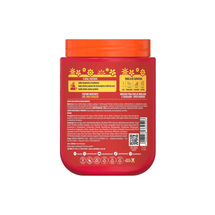 Salon Line Xêrosa Glamour Chic Curl Defining Leave-In Cream – back label – Buy now at MKPBR.COM – Worldwide Shipping