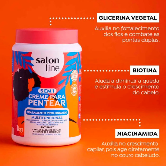 Salon Line Prolonged Treatment 5-in-1 Leave-In Styling Cream – detail – Buy now at MKPBR.COM – Worldwide Shipping