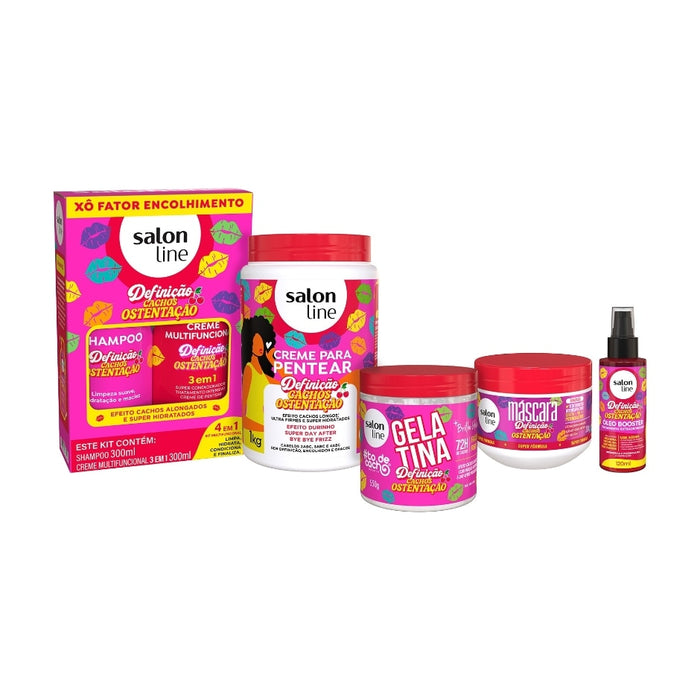 Salon Line Cachos Ostentação 6-Piece Brazilian Curl Treatment & Styling Kit – Buy now at MKPBR.COM – Worldwide Shipping