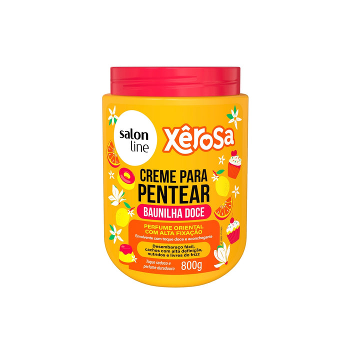 Salon Line Xêsrosa Baunilha Doce Leave-In Styling Cream – front view – Buy now at MKPBR.COM – Worldwide Shipping