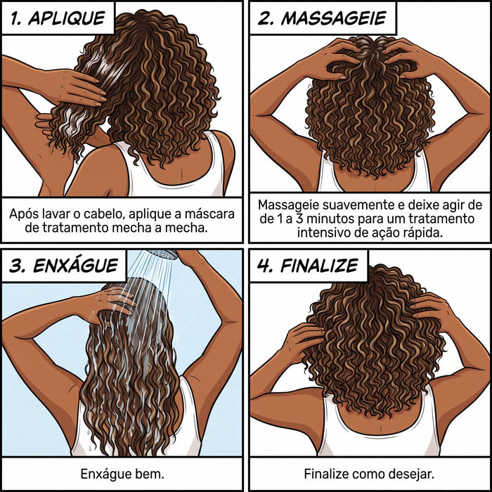 Salon Line Cachos Ostentação Curl Definition Hair Mask – detail – Buy now at MKPBR.COM – Worldwide Shipping