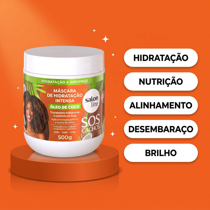 Salon Line S.O.S Cachos Coco Tratamento Profundo Hydrating Mask – detail – Buy now at MKPBR.COM – Worldwide Shipping