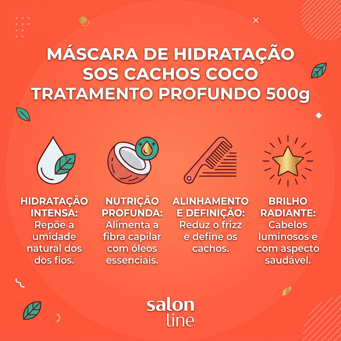 Salon Line S.O.S Cachos Coco Tratamento Profundo Hydrating Mask – detail – Buy now at MKPBR.COM – Worldwide Shipping