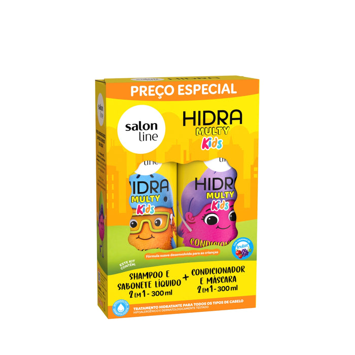 Salon Line Hidra Multy Kids Shampoo & Conditioner Kit – front view – Buy now at MKPBR.COM – Worldwide Shipping