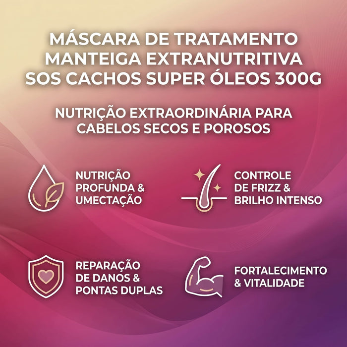 Salon Line S.O.S Cachos Super Óleos Extra-Nourishing Butter Mask – detail – Buy now at MKPBR.COM – Worldwide Shipping