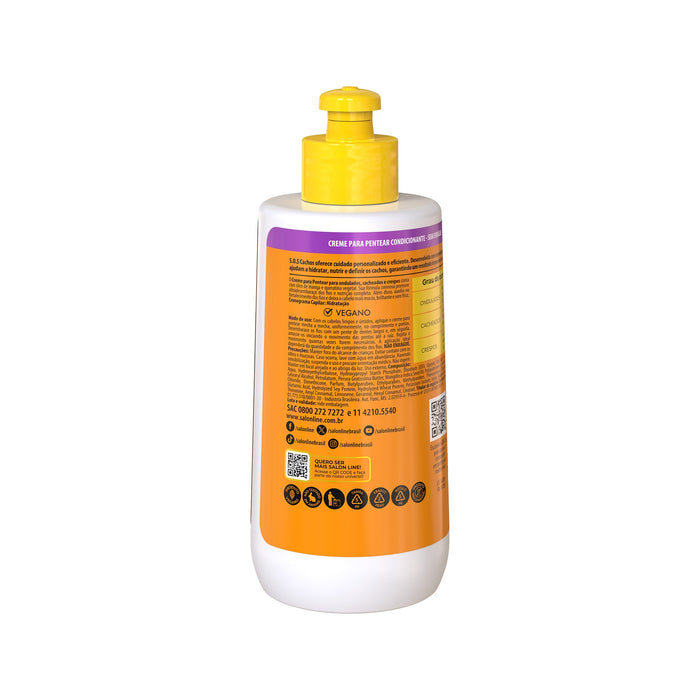Salon Line S.O.S Cachos Mango Oil Leave-In Styling Cream – back label – Buy now at MKPBR.COM – Worldwide Shipping