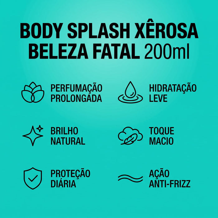Salon Line Xêrosa Beleza Fatal Body Splash – detail – Buy now at MKPBR.COM – Worldwide Shipping