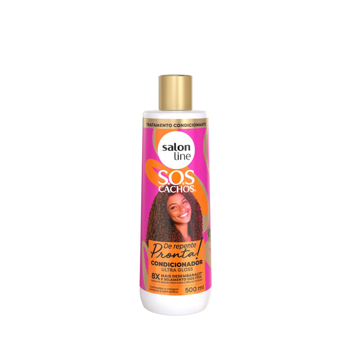 Salon Line S.O.S Cachos Ultra Gloss Conditioner – front view – Buy now at MKPBR.COM – Worldwide Shipping