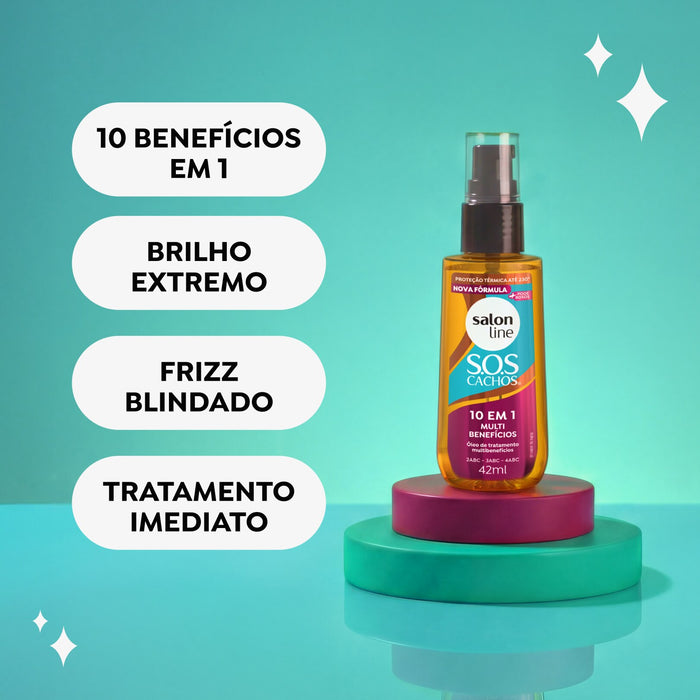 Salon Line S.O.S Cachos 10-in-1 Multibenefit Treatment Oil – detail – Buy now at MKPBR.COM – Worldwide Shipping
