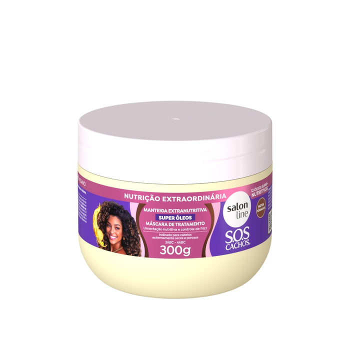 Salon Line S.O.S Cachos Super Óleos Extra-Nourishing Butter Mask – front view – Buy now at MKPBR.COM – Worldwide Shipping