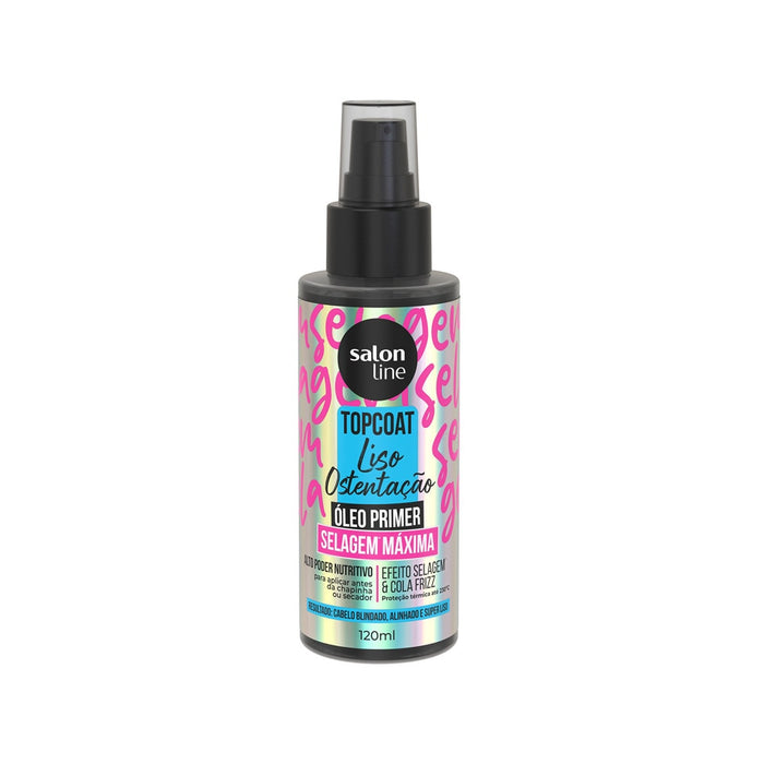 Salon Line Meu Liso Ostentação Top Coat Primer Hair Oil – front view – Buy now at MKPBR.COM – Worldwide Shipping
