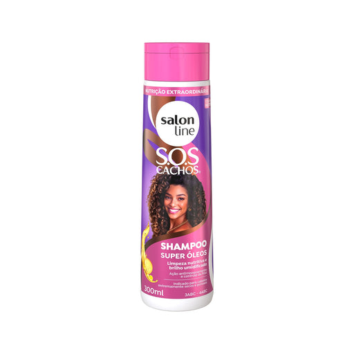 Salon Line S.O.S Cachos Super Óleos Nourishing Shampoo – front view – Buy now at MKPBR.COM – Worldwide Shipping