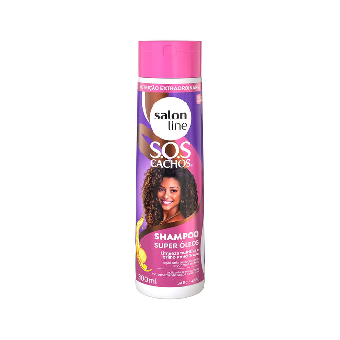 Salon Line S.O.S Cachos Super Óleos Nourishing Shampoo – front view – Buy now at MKPBR.COM – Worldwide Shipping