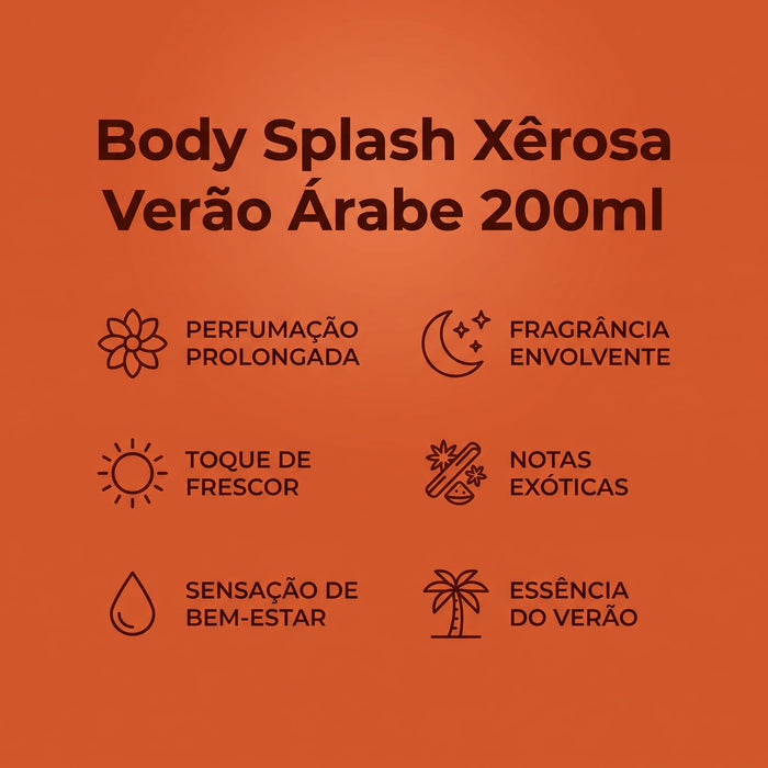 Salon Line Xêrosa Verão Árabe Body Splash – detail – Buy now at MKPBR.COM – Worldwide Shipping