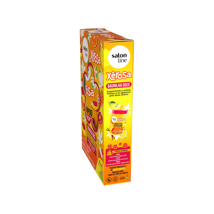 Salon Line Xêrosa Baunilha Doce Shampoo & Conditioner Kit – back label – Buy now at MKPBR.COM – Worldwide Shipping