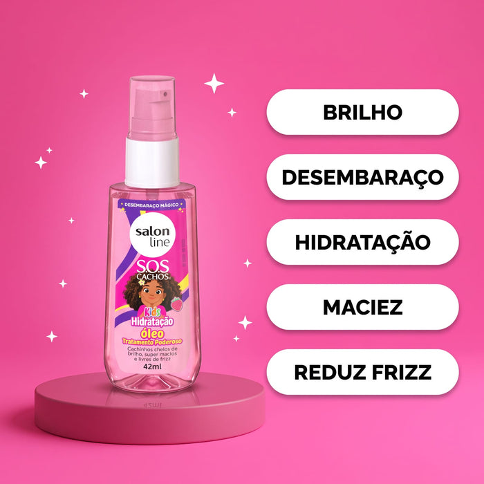 Salon Line S.O.S Cachos Kids Hydration Hair Treatment Oil – detail – Buy now at MKPBR.COM – Worldwide Shipping