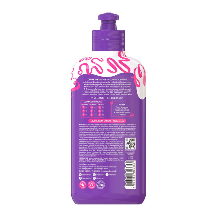 Salon Line #todecacho Cachos dos Sonhos Leave-In Styling Cream – back label – Buy now at MKPBR.COM – Worldwide Shipping
