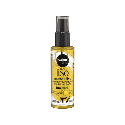 Salon Line Meu Liso Muito + Liso Multifunctional Treatment Oil – front view – Buy now at MKPBR.COM – Worldwide Shipping
