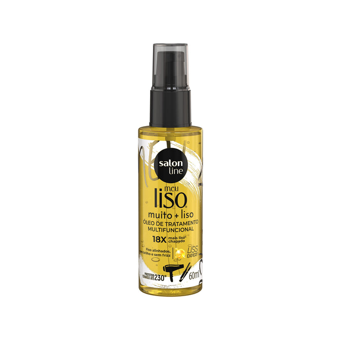 Salon Line Meu Liso Muito + Liso Multifunctional Treatment Oil – front view – Buy now at MKPBR.COM – Worldwide Shipping