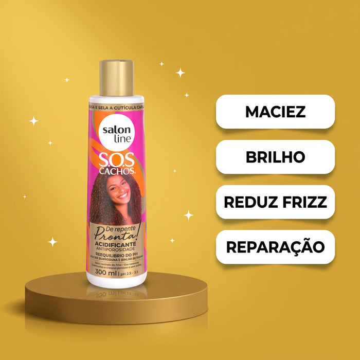 Salon Line S.O.S Cachos De Repente Pronta Anti-Porosity Acidifier – detail – Buy now at MKPBR.COM – Worldwide Shipping