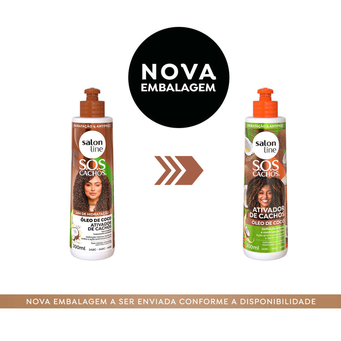 Salon Line S.O.S Cachos Coconut Oil Curl Activator – back label – Buy now at MKPBR.COM – Worldwide Shipping