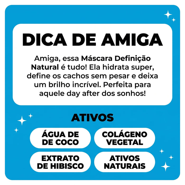 Salon Line Definição Natural Hair Mask – back label – Buy now at MKPBR.COM – Worldwide Shipping