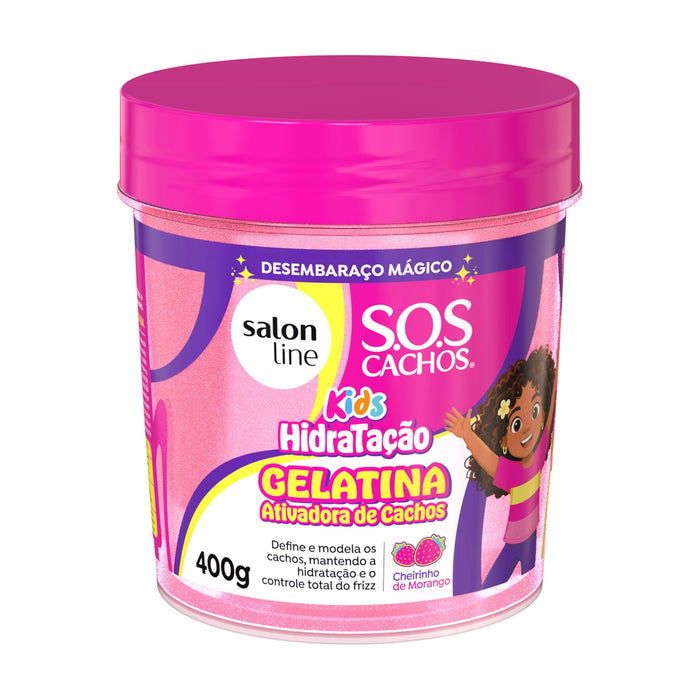 Salon Line S.O.S Cachos Kids Hydration Curl Activator Jelly – front view – Buy now at MKPBR.COM – Worldwide Shipping