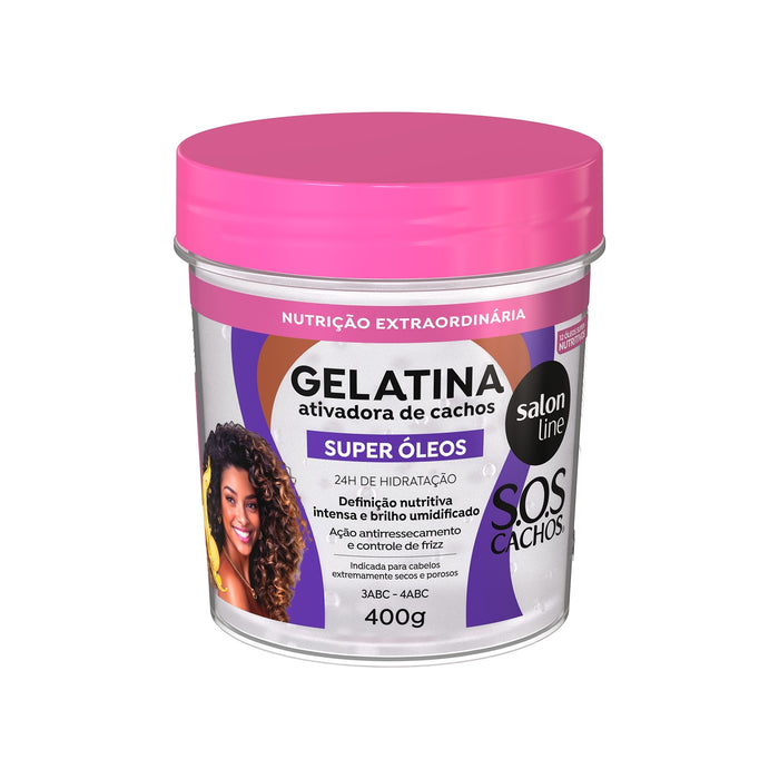 Salon Line S.O.S Cachos Super Óleos Curl Activator Gel – front view – Buy now at MKPBR.COM – Worldwide Shipping