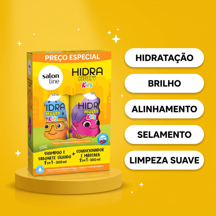 Salon Line Hidra Multy Kids Shampoo & Conditioner Kit – detail – Buy now at MKPBR.COM – Worldwide Shipping