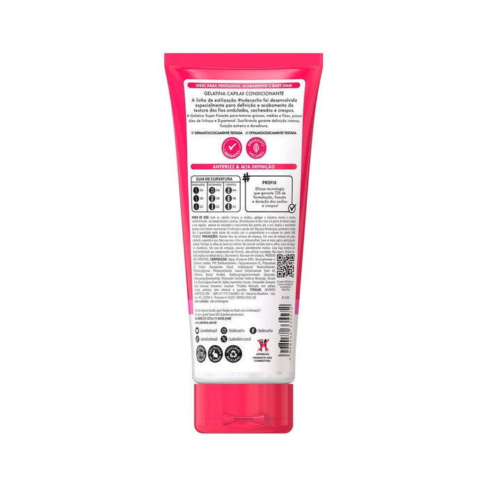 Salon Line #todecacho Super Hold Curl Gel – back label – Buy now at MKPBR.COM – Worldwide Shipping