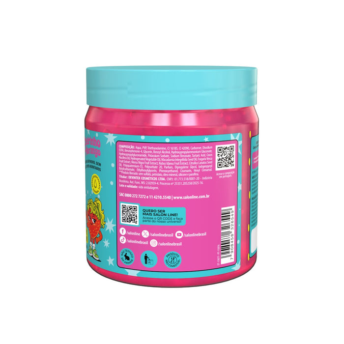 Salon Line #todecacho Kids Strawberry Detangling Styling Jelly – back label – Buy now at MKPBR.COM – Worldwide Shipping