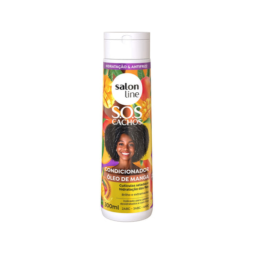 Salon Line S.O.S Cachos Mango Oil Conditioner – front view – Buy now at MKPBR.COM – Worldwide Shipping
