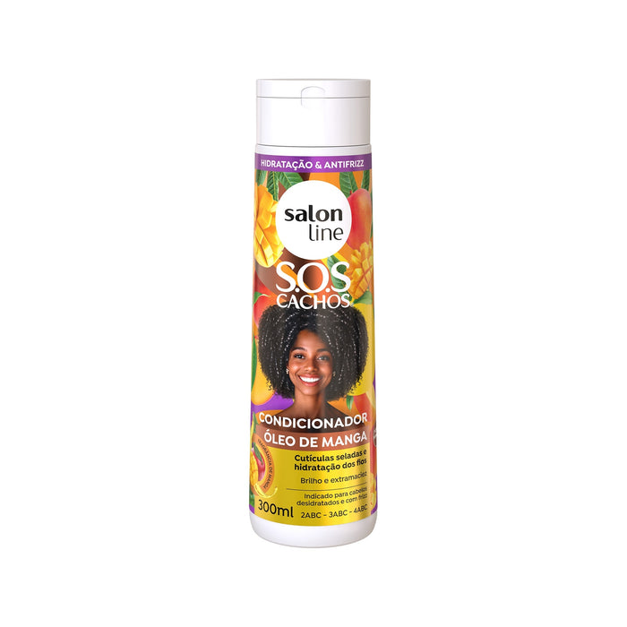 Salon Line S.O.S Cachos Mango Oil Conditioner – front view – Buy now at MKPBR.COM – Worldwide Shipping