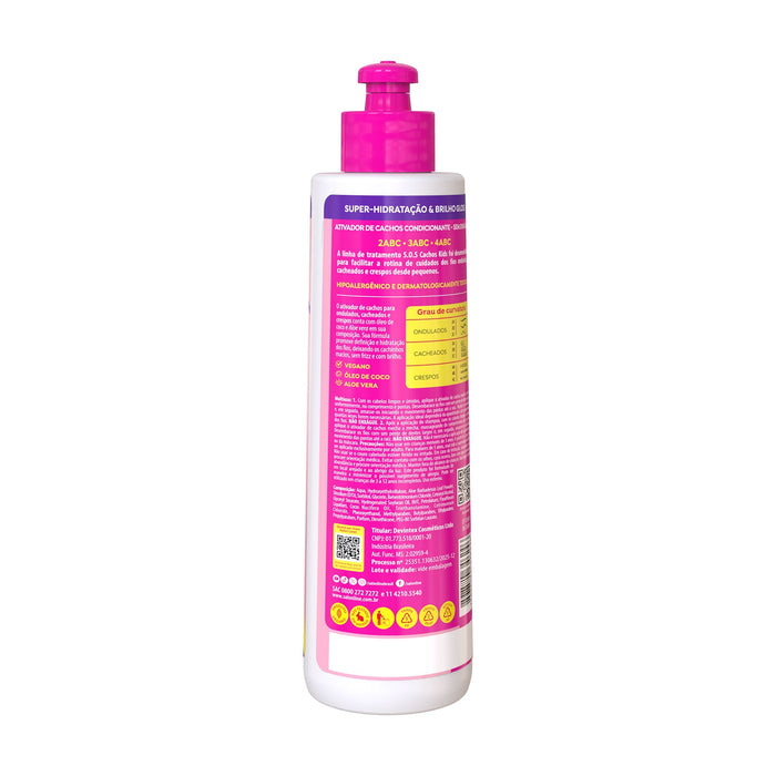 Salon Line S.O.S Cachos Kids Hydration Curl Activator – back label – Buy now at MKPBR.COM – Worldwide Shipping