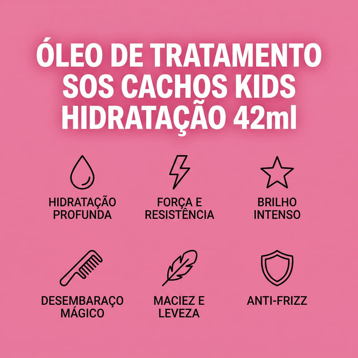 Salon Line S.O.S Cachos Kids Hydration Hair Treatment Oil – detail – Buy now at MKPBR.COM – Worldwide Shipping