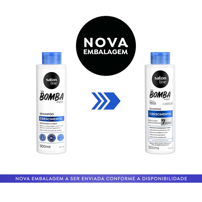 Salon Line S.O.S Bomba Original Shampoo – back label – Buy now at MKPBR.COM – Worldwide Shipping