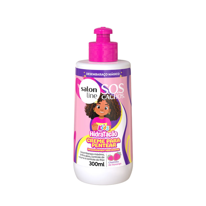 Salon Line S.O.S Cachos Kids Hydration Leave-In Combing Cream – front view – Buy now at MKPBR.COM – Worldwide Shipping