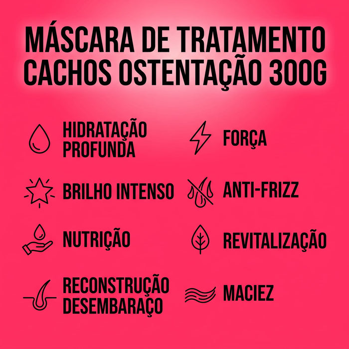 Salon Line Cachos Ostentação Curl Definition Hair Mask – detail – Buy now at MKPBR.COM – Worldwide Shipping