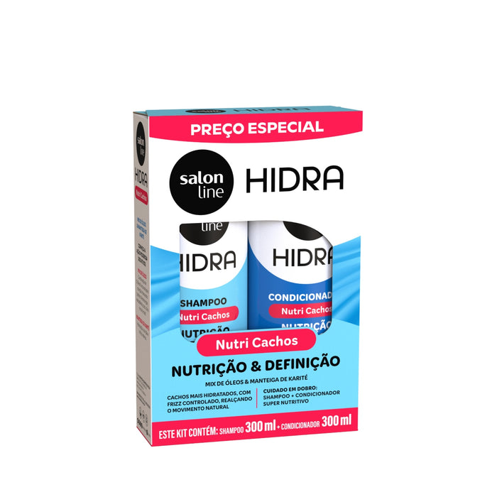 Salon Line Hidra Nutrition & Curl Definition Shampoo & Conditioner Kit – front view – Buy now at MKPBR.COM – Worldwide Shipping