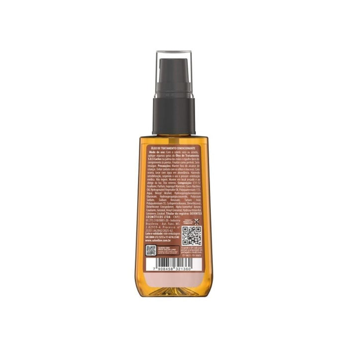 Salon Line S.O.S Cachos Coconut Oil Treatment Oil – back label – Buy now at MKPBR.COM – Worldwide Shipping