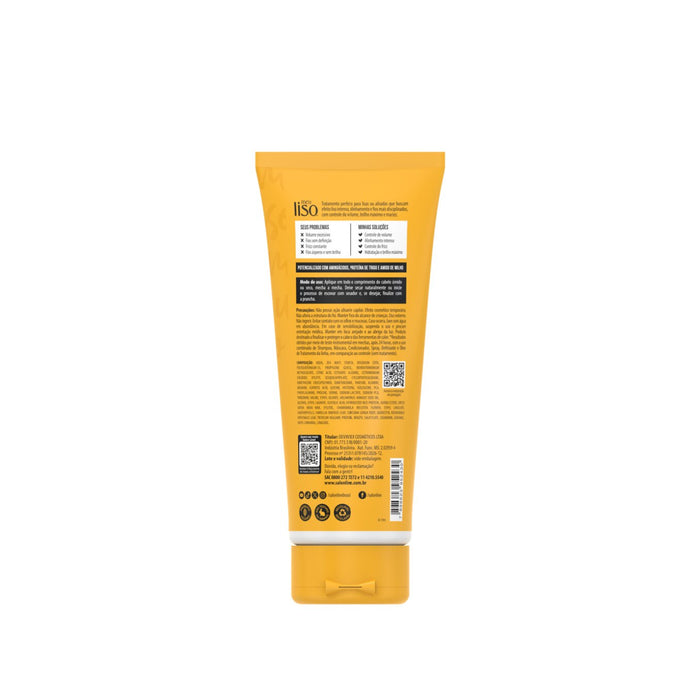 Salon Line Meu Liso Muito + Liso Anti-Frizz Heat Protectant – back label – Buy now at MKPBR.COM – Worldwide Shipping