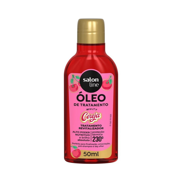 Salon Line Multy Cereja Hair Treatment Oil 1.69 fl oz (50 ml) – Brazilian cherry multi-use finishing oil – Buy now at MKPBR.COM – Worldwide Shipping