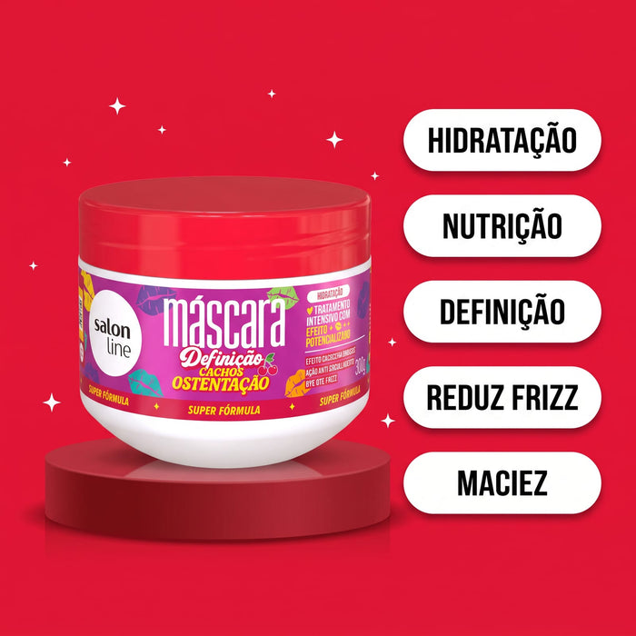 Salon Line Cachos Ostentação Curl Definition Hair Mask – detail – Buy now at MKPBR.COM – Worldwide Shipping