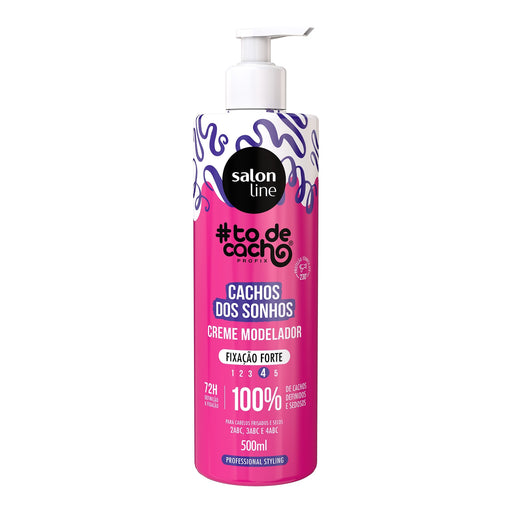 Salon Line #todecacho Cachos dos Sonhos Strong Hold Styling Cream – front view – Buy now at MKPBR.COM – Worldwide Shipping