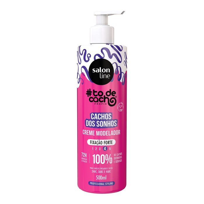 Salon Line #todecacho Cachos dos Sonhos Strong Hold Styling Cream – front view – Buy now at MKPBR.COM – Worldwide Shipping