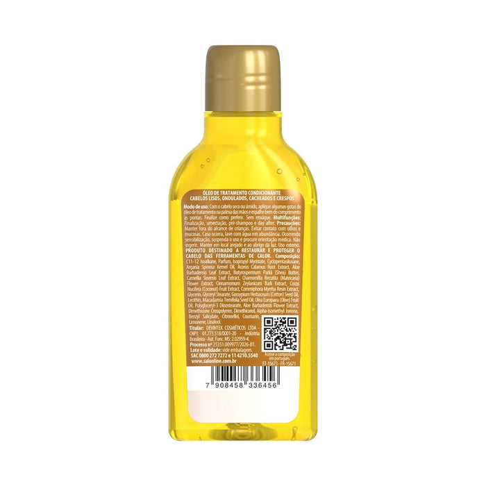Salon Line Multy Argan Oil Hair Treatment Oil – back label – Buy now at MKPBR.COM – Worldwide Shipping