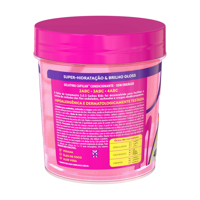 Salon Line S.O.S Cachos Kids Hydration Curl Activator Jelly – detail – Buy now at MKPBR.COM – Worldwide Shipping