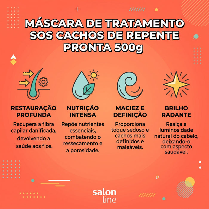 Salon Line S.O.S Cachos De Repente Pronta Anti-Porosity Hair Mask – detail – Buy now at MKPBR.COM – Worldwide Shipping