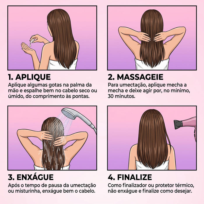 Salon Line Meu Liso Demais Multifunctional Hair Oil – detail – Buy now at MKPBR.COM – Worldwide Shipping